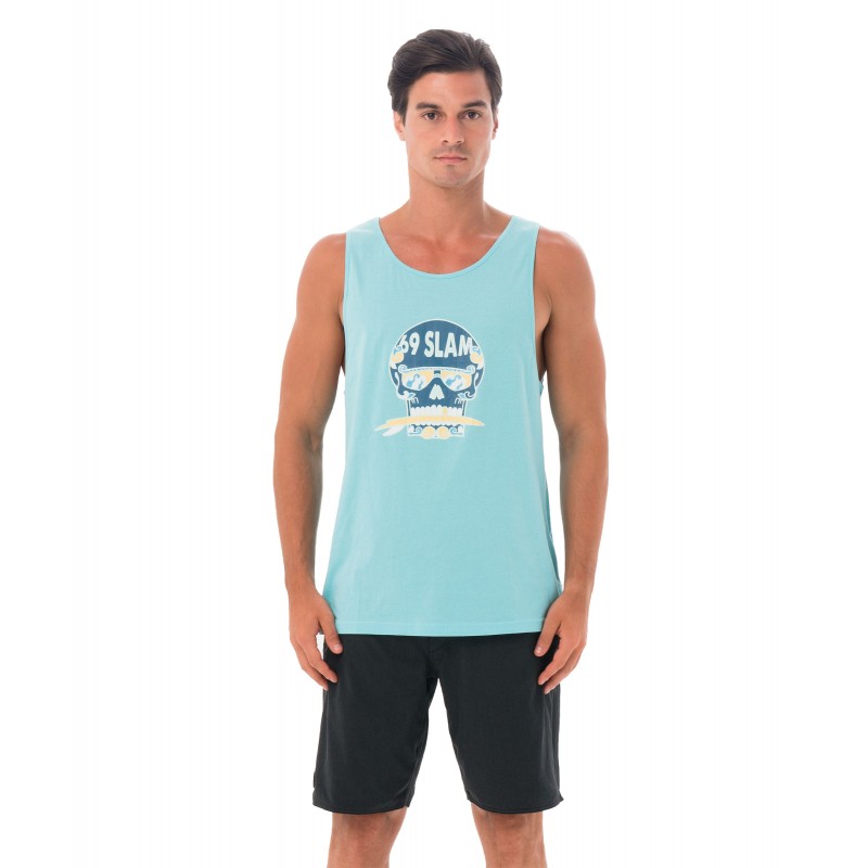 OFF TO SEA LOOSE FIT SINGLET BLUE