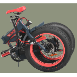 COMMUTER NAVY RED - FOLDING ELECTRIC FATBIKES - VOLTAWAY – Voltaway